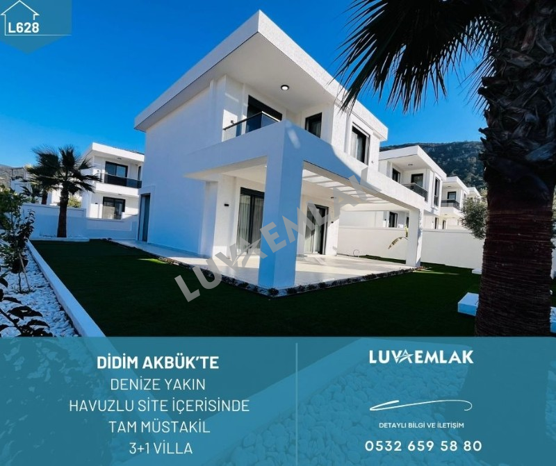 DİDİM AKB&Uuml;K'TE DENİZE SADECE 200 METRE MERKEZİ KONUM 3+1 VİLLA