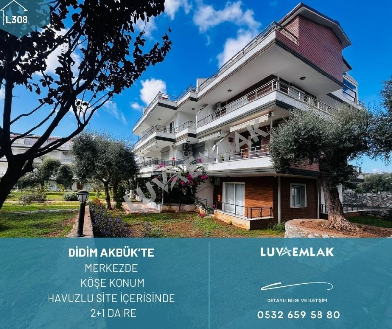 DİDİM AKB&Uuml;K'TE MERKEZİ KONUM HAVUZLU SİTE İ&Ccedil;İNDE 2+1 DAİRE