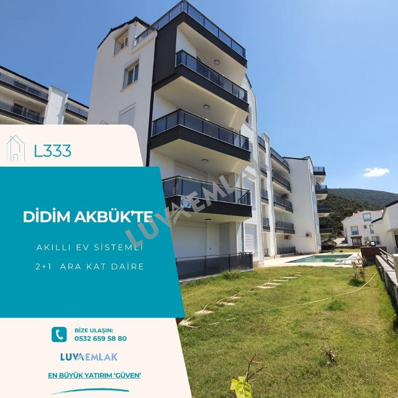 DİDİM AKB&Uuml;K'TE AKILLI EV SİSTEMLİ 2+1 ARA KAT DAİRE