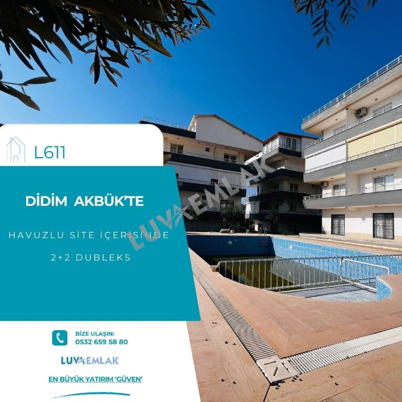 DİDİM AKB&Uuml;K'TE HAVUZLU SİTE İ&Ccedil;İNDE 2+2 DUBLEKS DAİRE