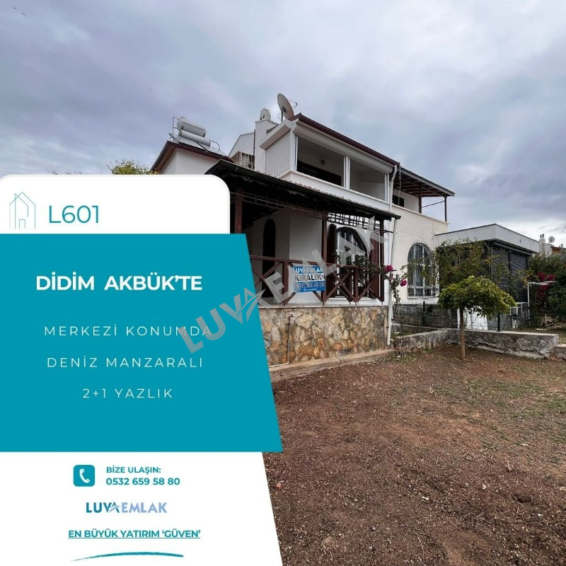 DİDİM AKB&Uuml;K'TE S&Uuml;REKLİ KİRALIK DENİZ MANZARALI 2+1 BAH&Ccedil;ELİ YAZLIK